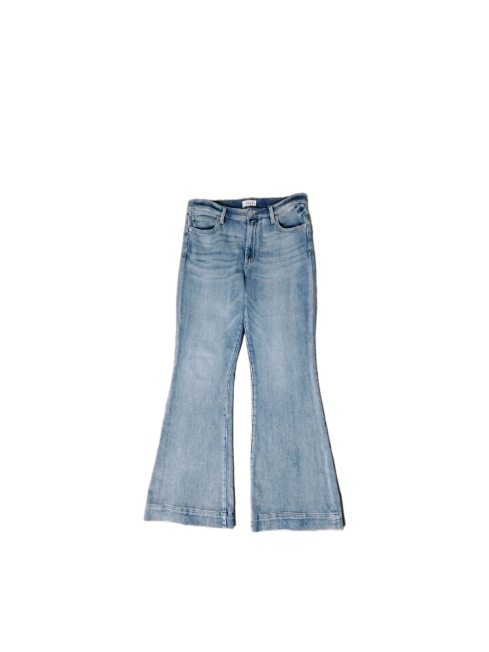 Pistola Jeans Flare Leg Light Distressed High Rise Stretch Women's Size 31